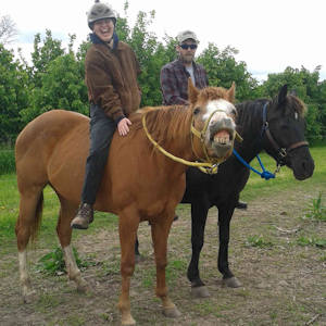 Chrissy with a horse smile