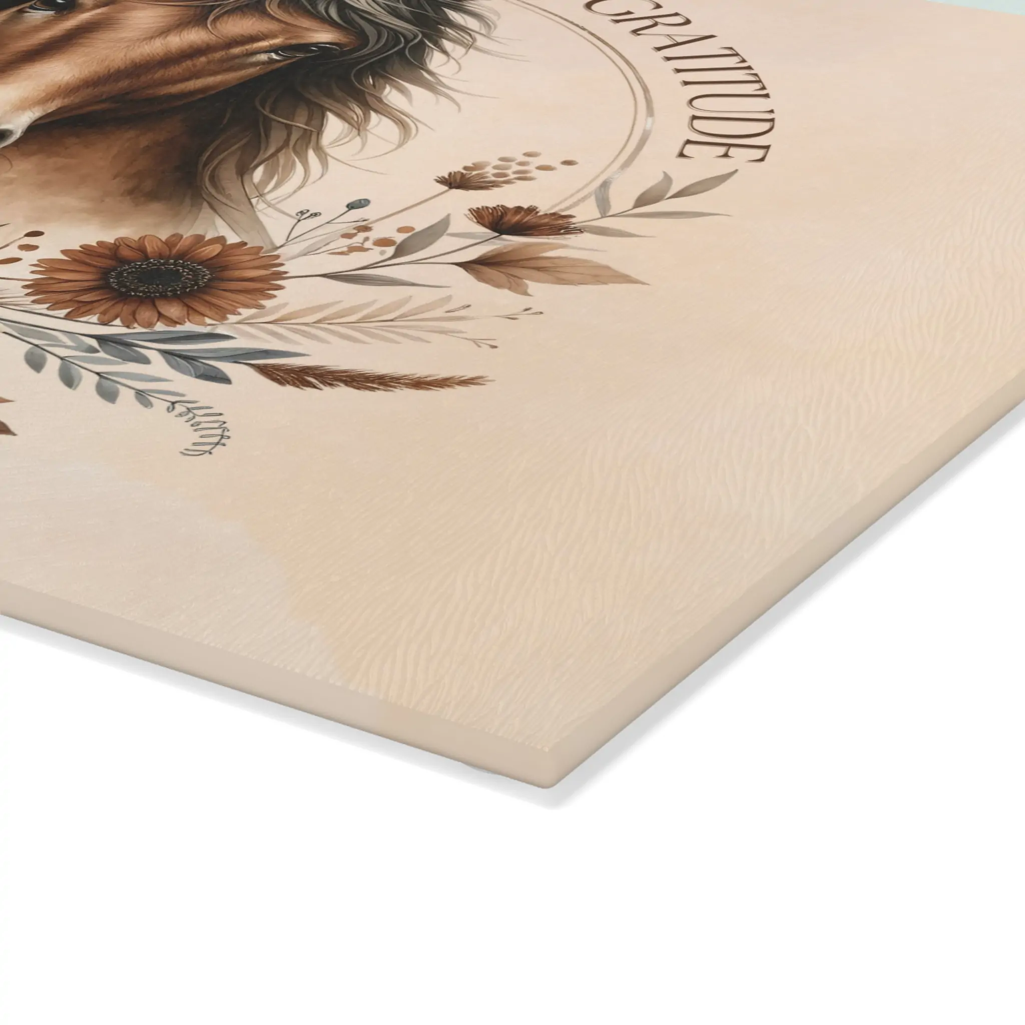 Bay Horse Love and Gratitude Tempered Glass Cutting Board, Inspiring Kitchen Art - Image 3