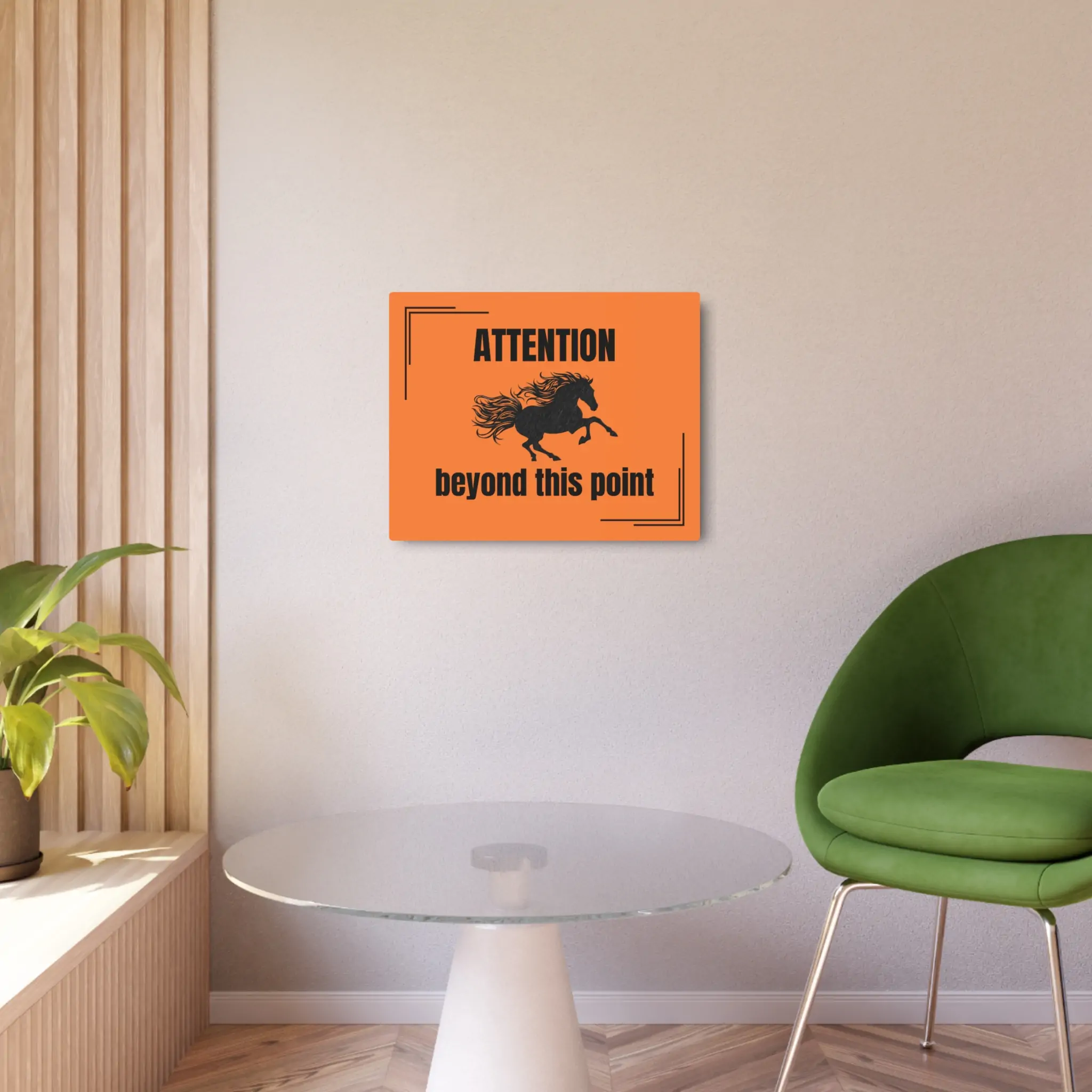 Orange Metal Sign, Rustic Horse Decor, Farmhouse Wall Art, Equestrian Gift, Warning Sign, Country Home Decor - Image 12