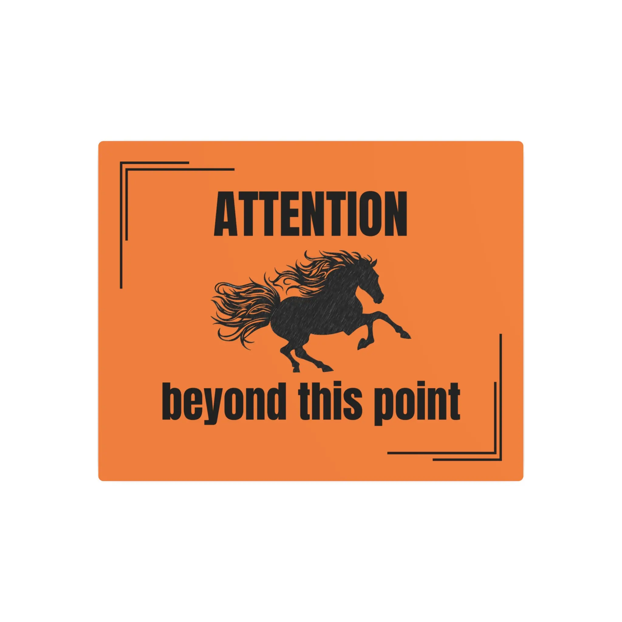 Orange Metal Sign, Rustic Horse Decor, Farmhouse Wall Art, Equestrian Gift, Warning Sign, Country Home Decor - Image 9