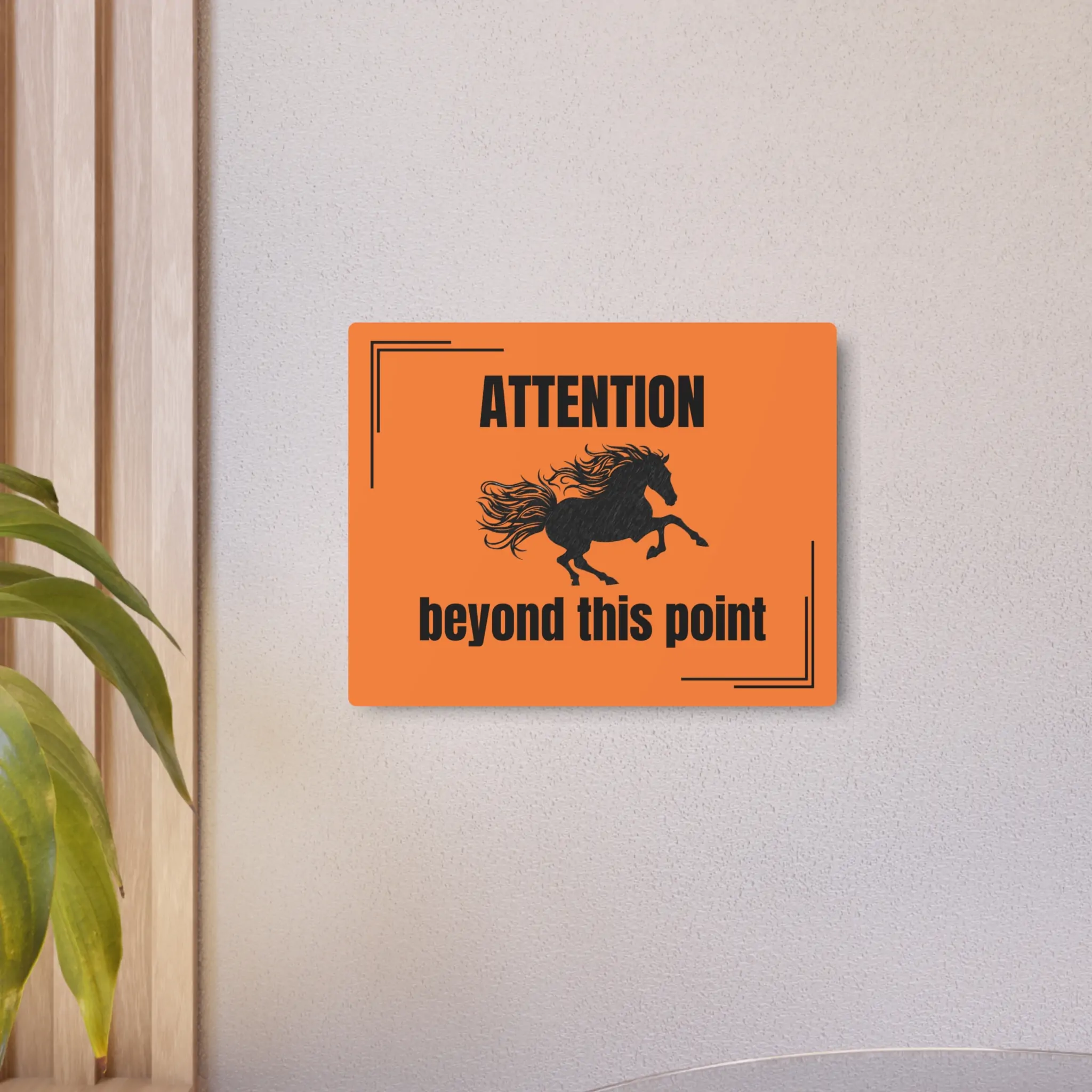 Orange Metal Sign, Rustic Horse Decor, Farmhouse Wall Art, Equestrian Gift, Warning Sign, Country Home Decor - Image 8