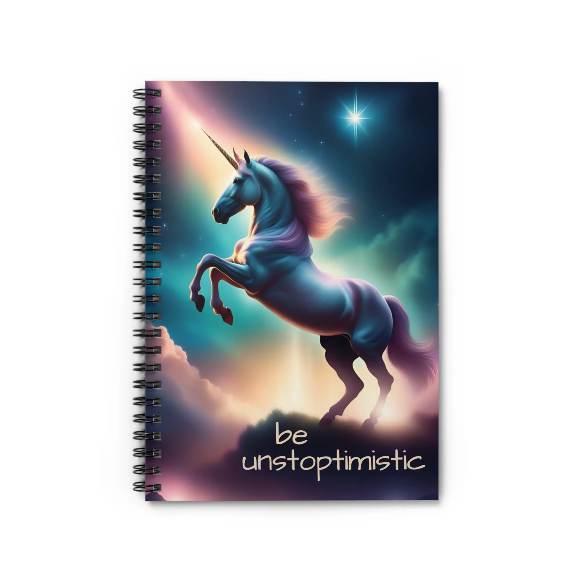 Unstoptimistic Horse Notebook - for Action Takers, Equestrian Journal, Inspirational Quote Notepad, Animal Lover Gift, Mindfulness Diary