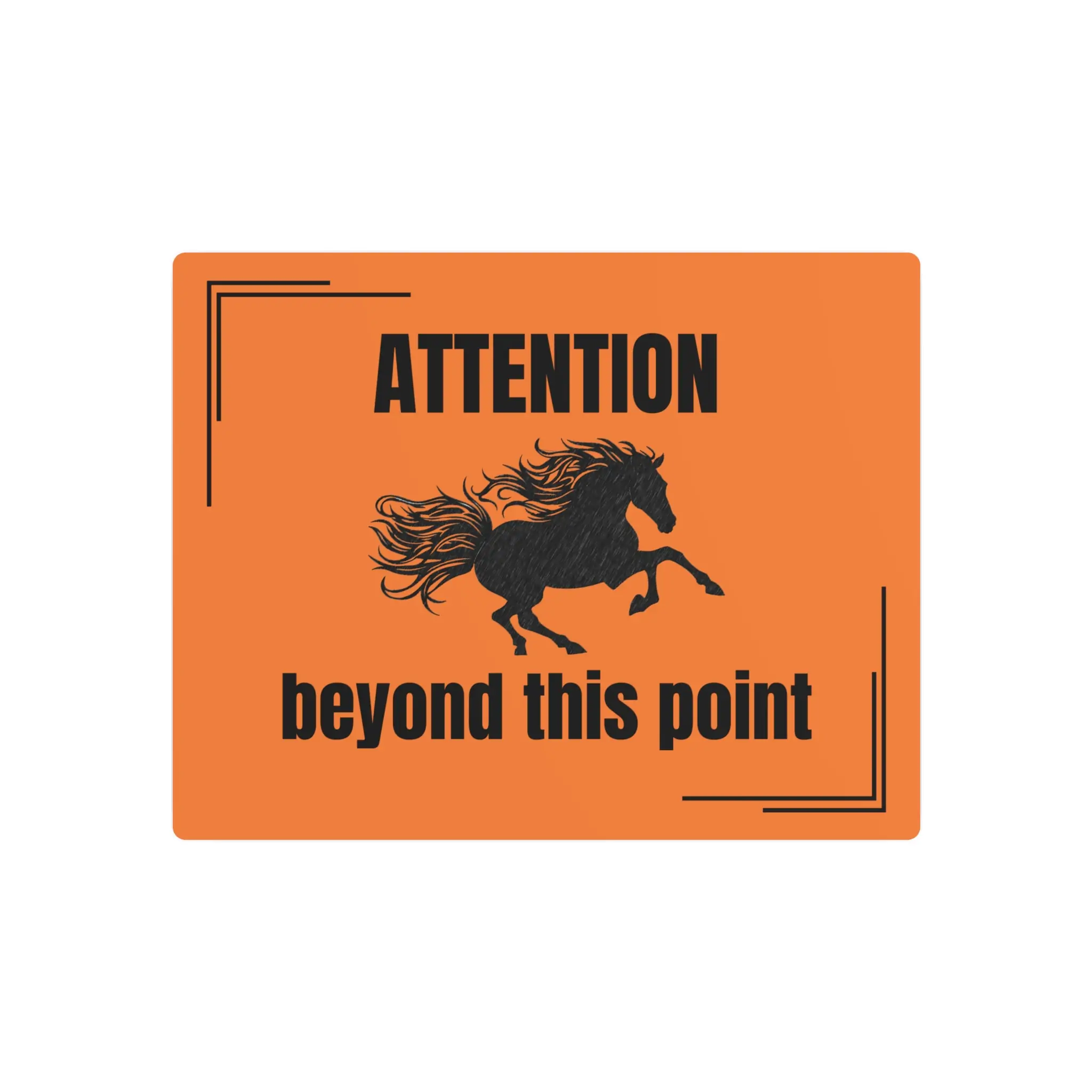 Orange Metal Sign, Rustic Horse Decor, Farmhouse Wall Art, Equestrian Gift, Warning Sign, Country Home Decor - Image 5