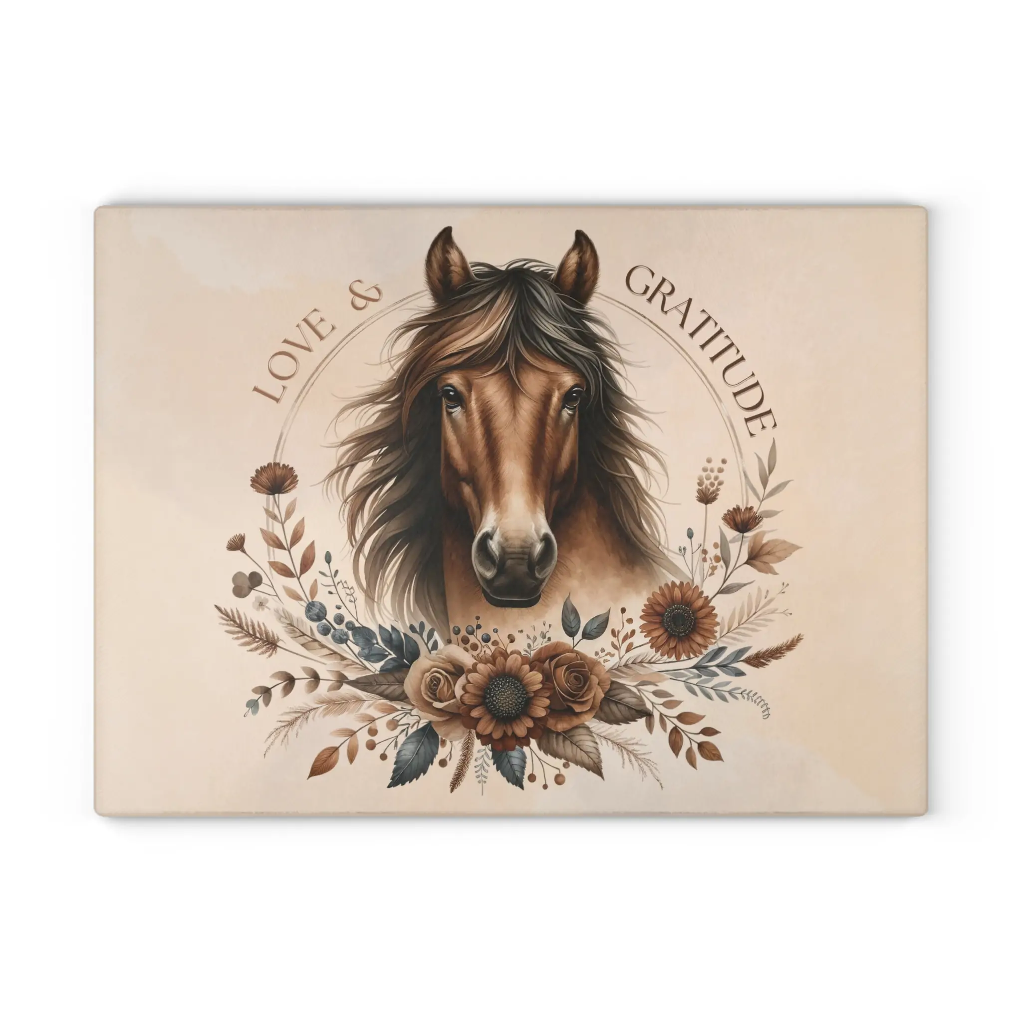 Bay Horse Love and Gratitude Tempered Glass Cutting Board, Inspiring Kitchen Art - Image 5