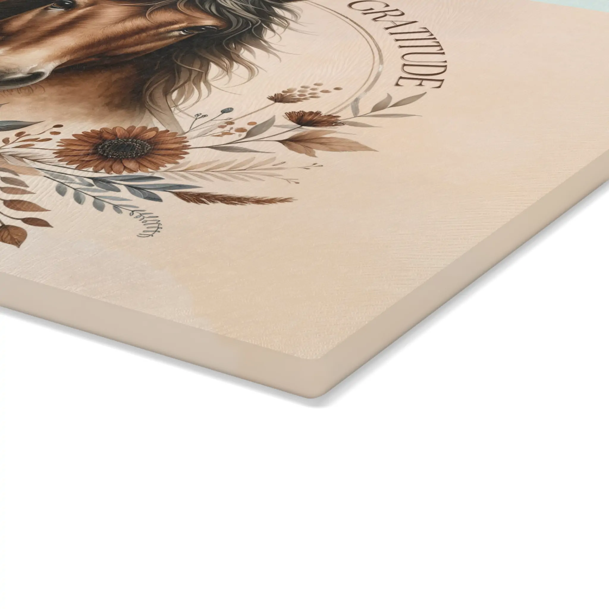 Bay Horse Love and Gratitude Tempered Glass Cutting Board, Inspiring Kitchen Art - Image 7