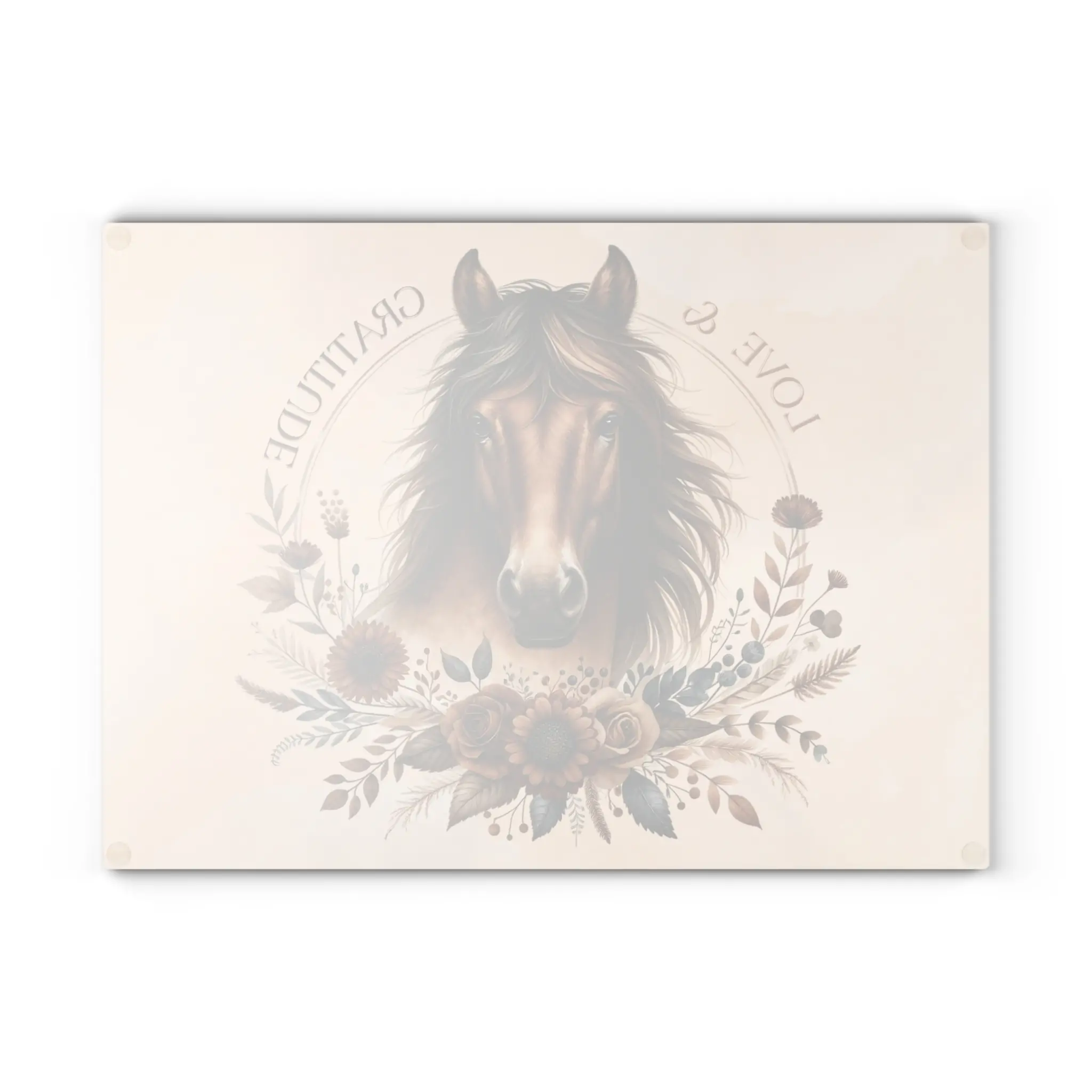 Bay Horse Love and Gratitude Tempered Glass Cutting Board, Inspiring Kitchen Art - Image 6