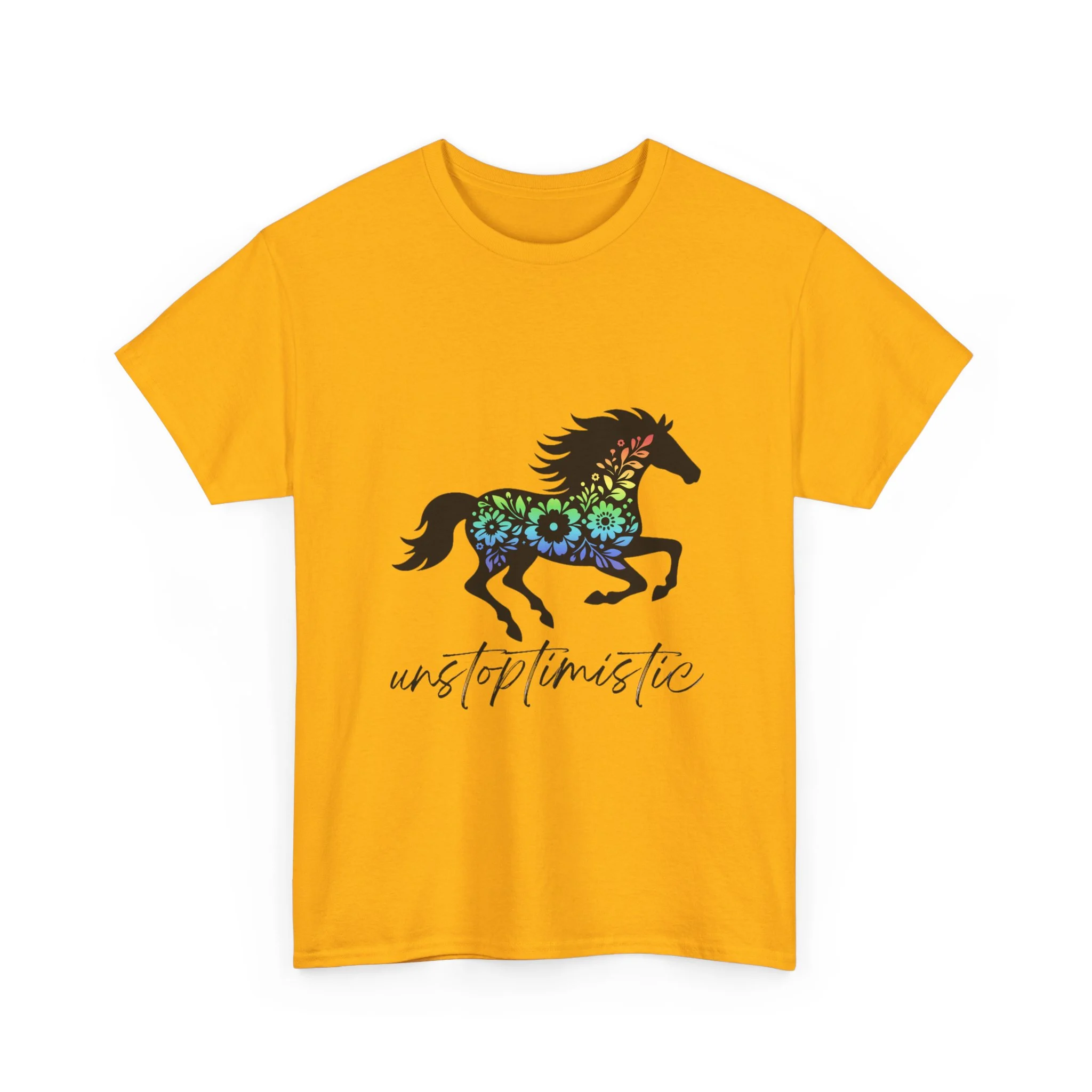 Unstoptimistic Unisex Tee, Cotton Tshirt, Equestrian Lover Gift, Horse Quote Shirt, Farm Animal Graphic T-Shirt - Image 3
