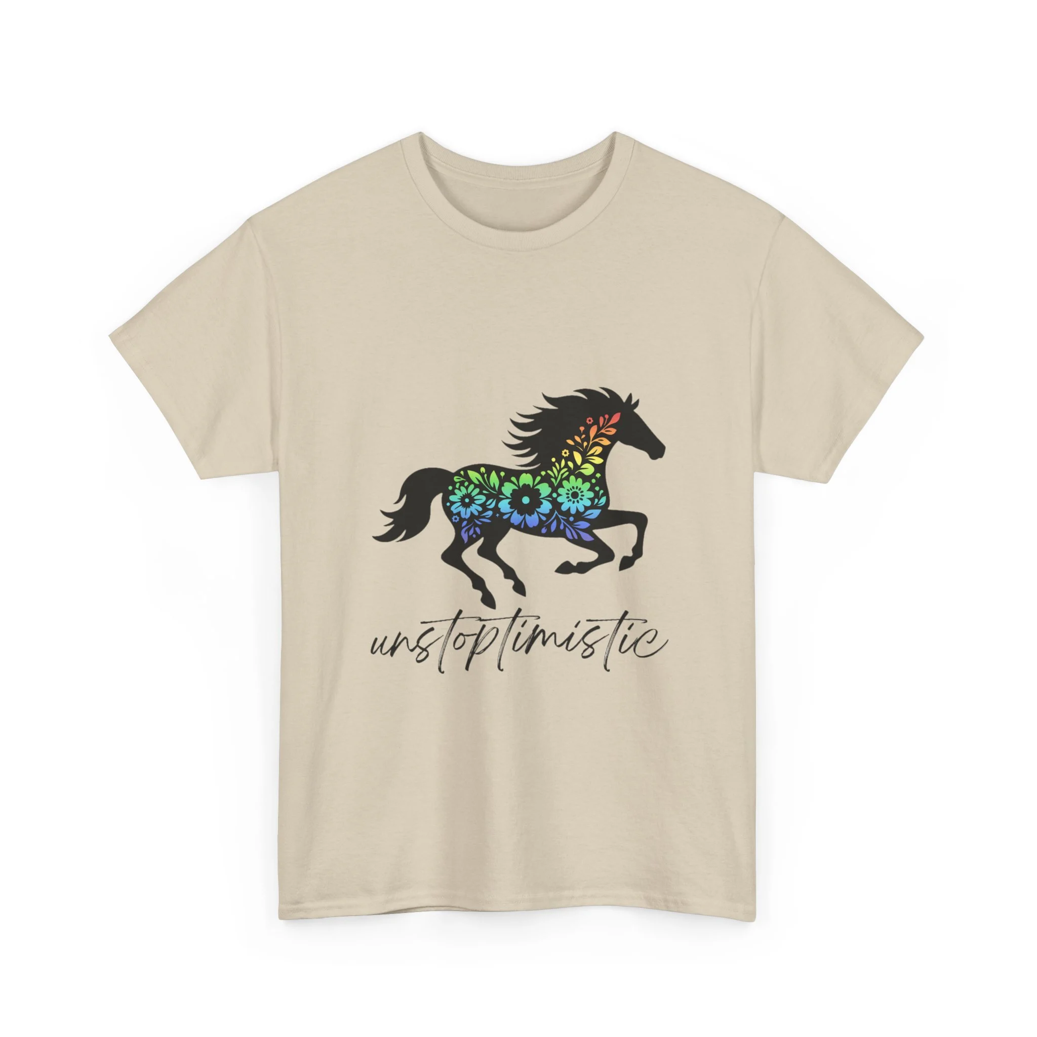 Unstoptimistic Unisex Tee, Cotton Tshirt, Equestrian Lover Gift, Horse Quote Shirt, Farm Animal Graphic T-Shirt - Image 11