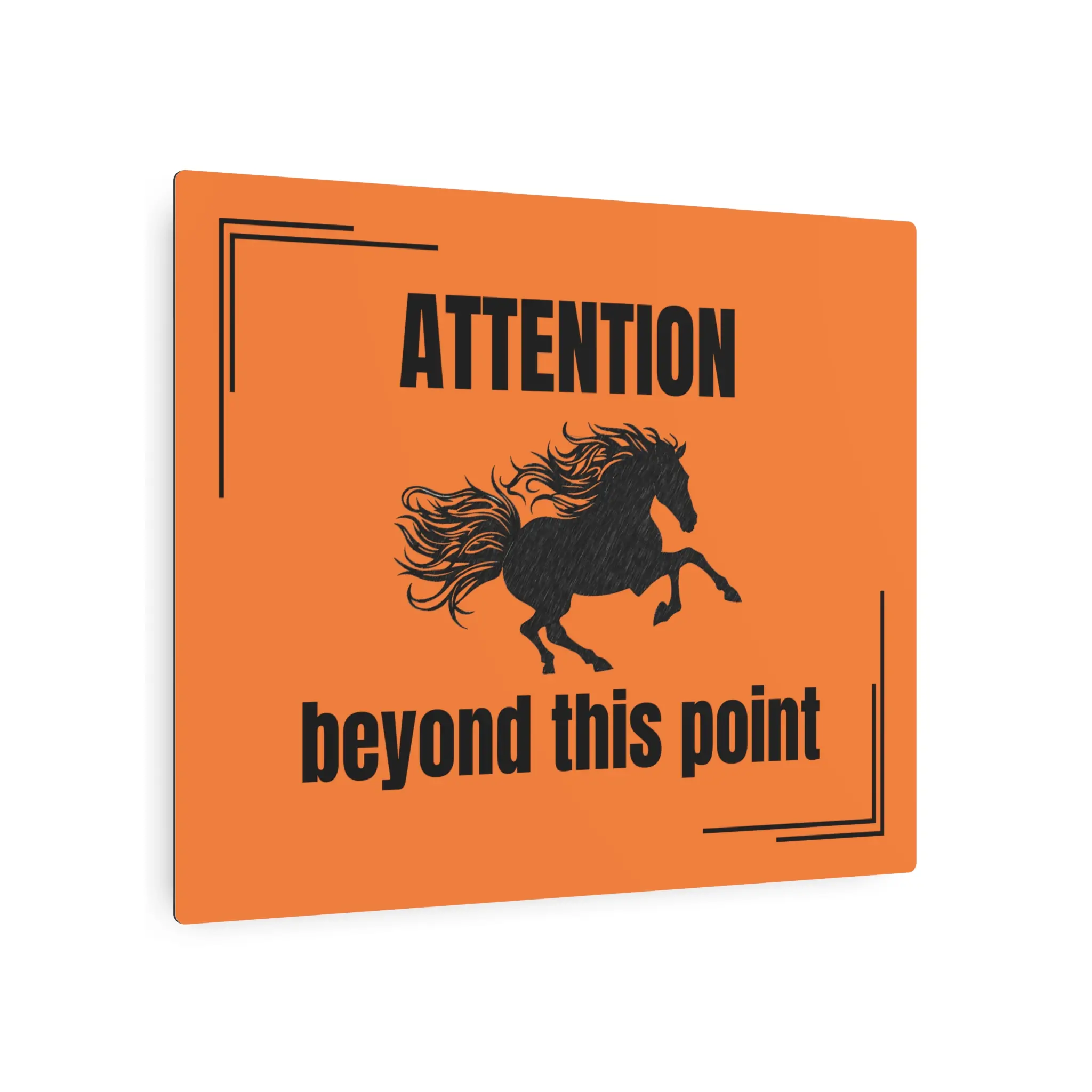 Orange Metal Sign, Rustic Horse Decor, Farmhouse Wall Art, Equestrian Gift, Warning Sign, Country Home Decor - Image 11