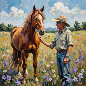 healing horse bringing calm and connection