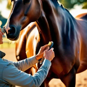Grooming a Horse