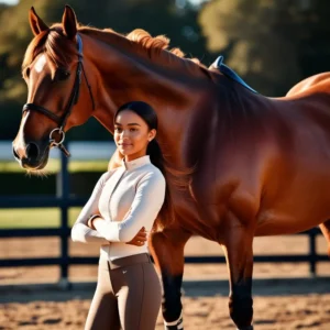 Building confidence with a horse.