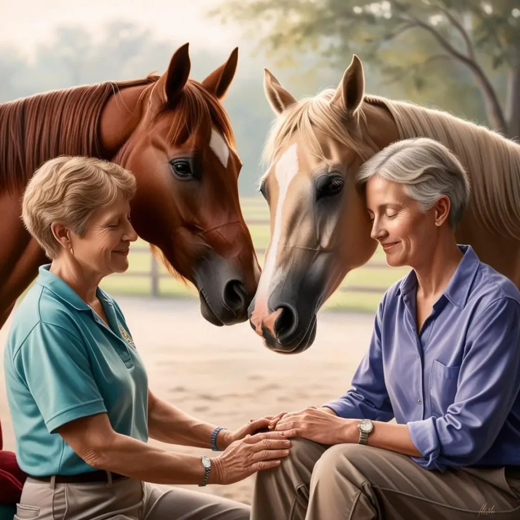 Horses help people with PTSD.