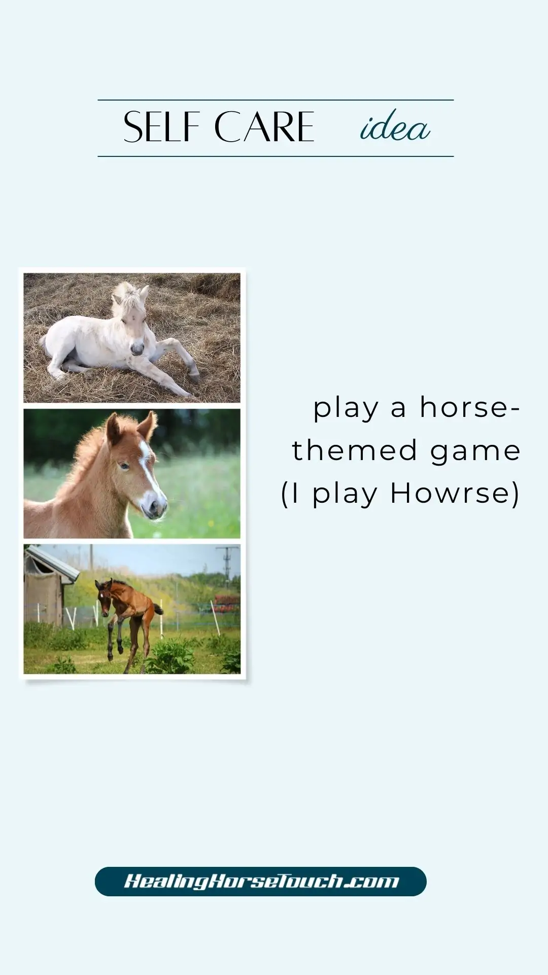 self care with horses